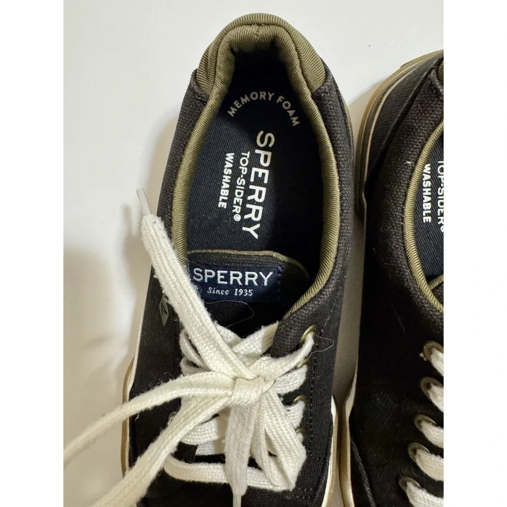 Sperry Unisex-Child Youth Core Harbor Tide Washable Sneaker, Black, Size, 1M US